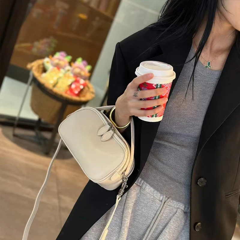 

Real Split Cowhide Leather Crossbody Saddle Bag For Women Soft Small Square Shoulder Bag Luxury Female Casual Handbag Wholesale