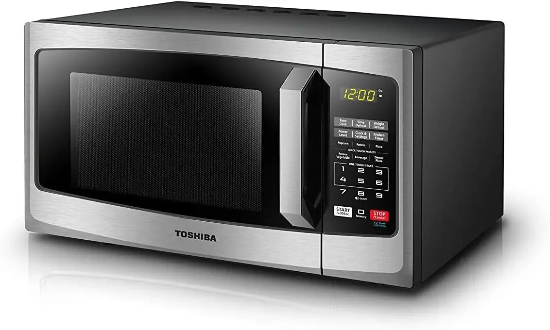 EM925A5A-SS Countertop Microwave Oven, 0.9 Cu Ft W/ 10.6 Inch Removable Turntable, 900W, Mute Function & ECO Mode, LED Lighting