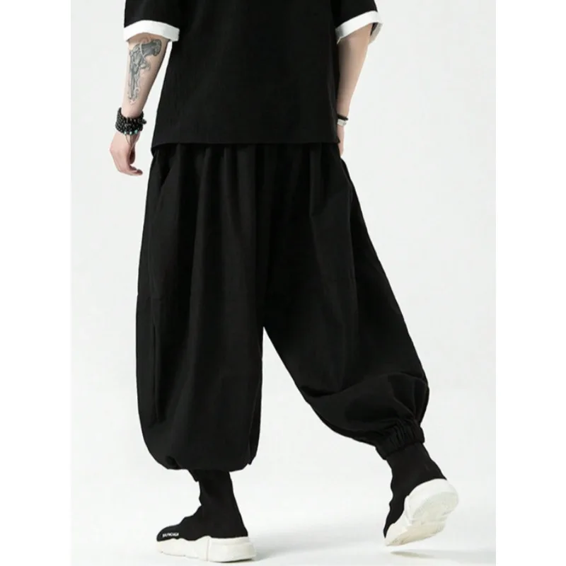 FGKKS Brand New Men Pants Fashion Korean Style Harem Loose Style Cotton Pants Male Outdoor Spring Man Solid Trousers