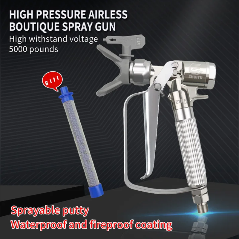 5000PSI High Pressure Airless Spray Gun With 517 Spray Tip & Nozzle Guard Pump Sprayer And Airless Spraying Machine