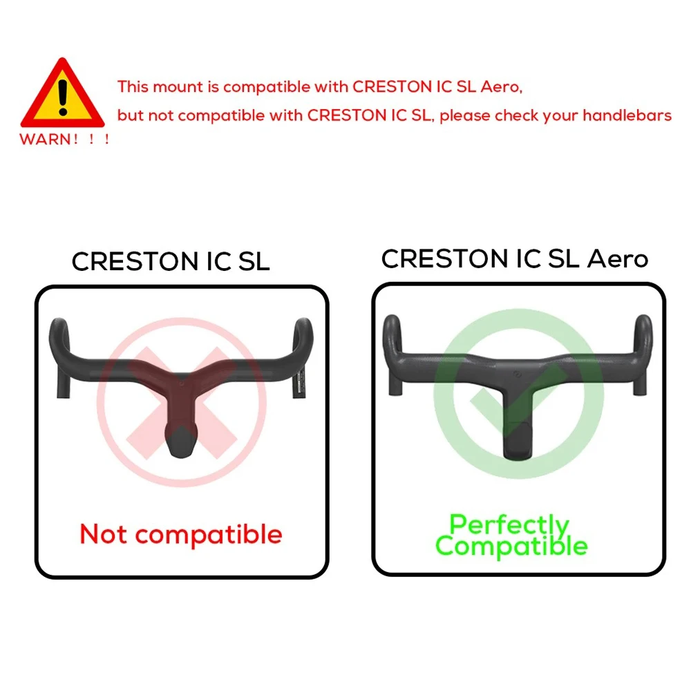 Computer halterung aus Syncros-Aluminium legierung für das integrierte Lenker-Cockpit von creston ic sl aero, kompatibel mit Garmin/Bryton/Wahoo