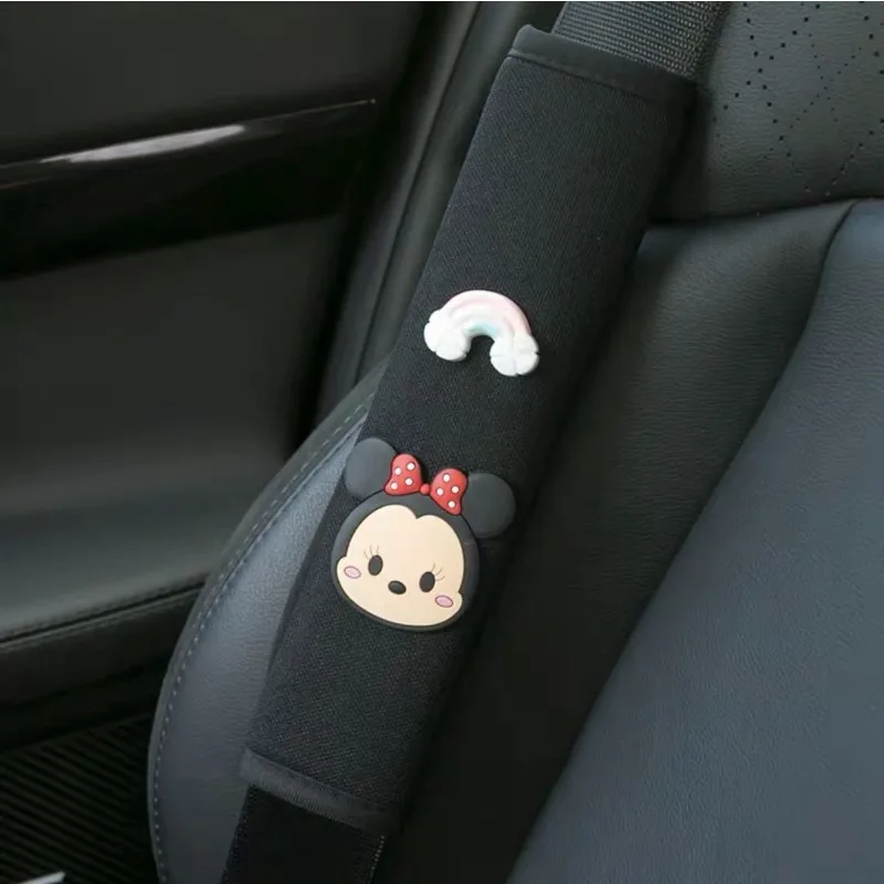 Cartoon Car Seat Belt Shoulder Pad Seat Belt Covers A Pair of Lengthen Cute Ornament Accessories Auto Interior Decoration Girls