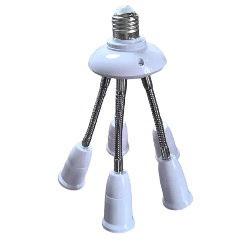 A88E-E27 Light Socket Splitter Adjustable Multi E27 Light Bulb Adapter Household Lamp Base Photography Adapter Converter