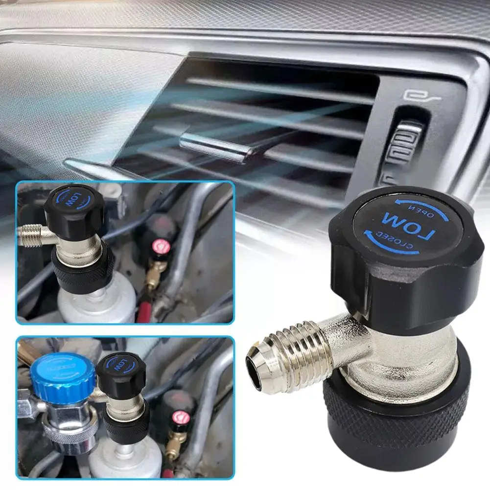 R134A conector de acoplador rápido para coche, adaptador de latón para refrigerante de aire acondicionado, conectores de CA ajustables, accesorios