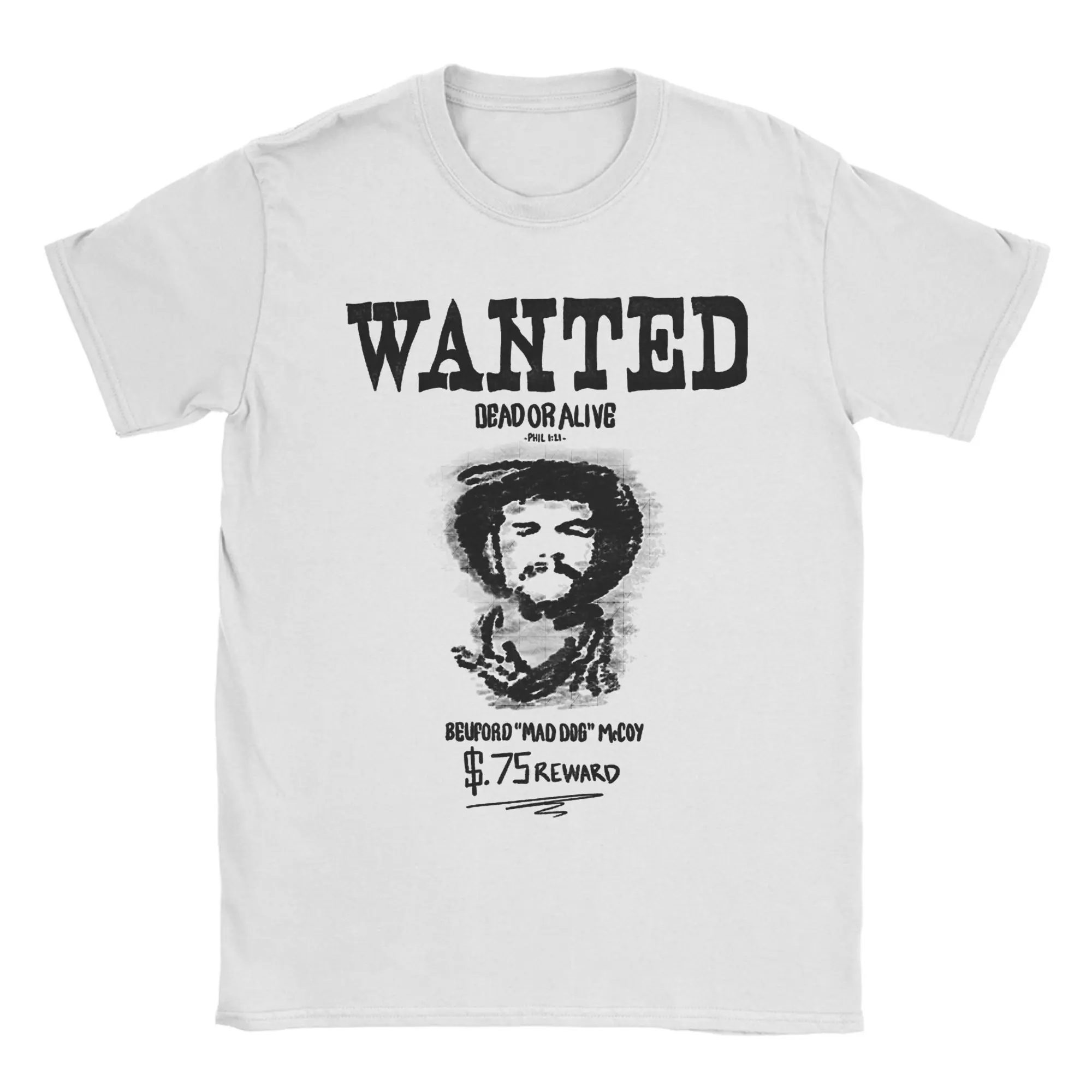 

Wanted Dead or Alive Bud Spencer T Shirts for Men Pure Cotton Novelty T-Shirts Round Neck Tee Shirt Short Sleeve Clothes Print