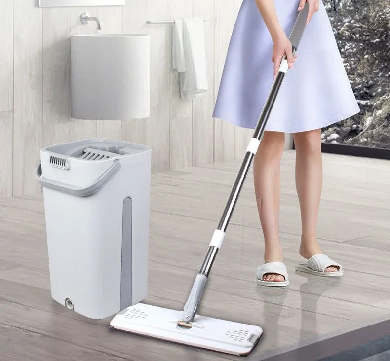 Hands free tablet, dry and wet dual-purpose with bucket set, lazy floor mopping tool