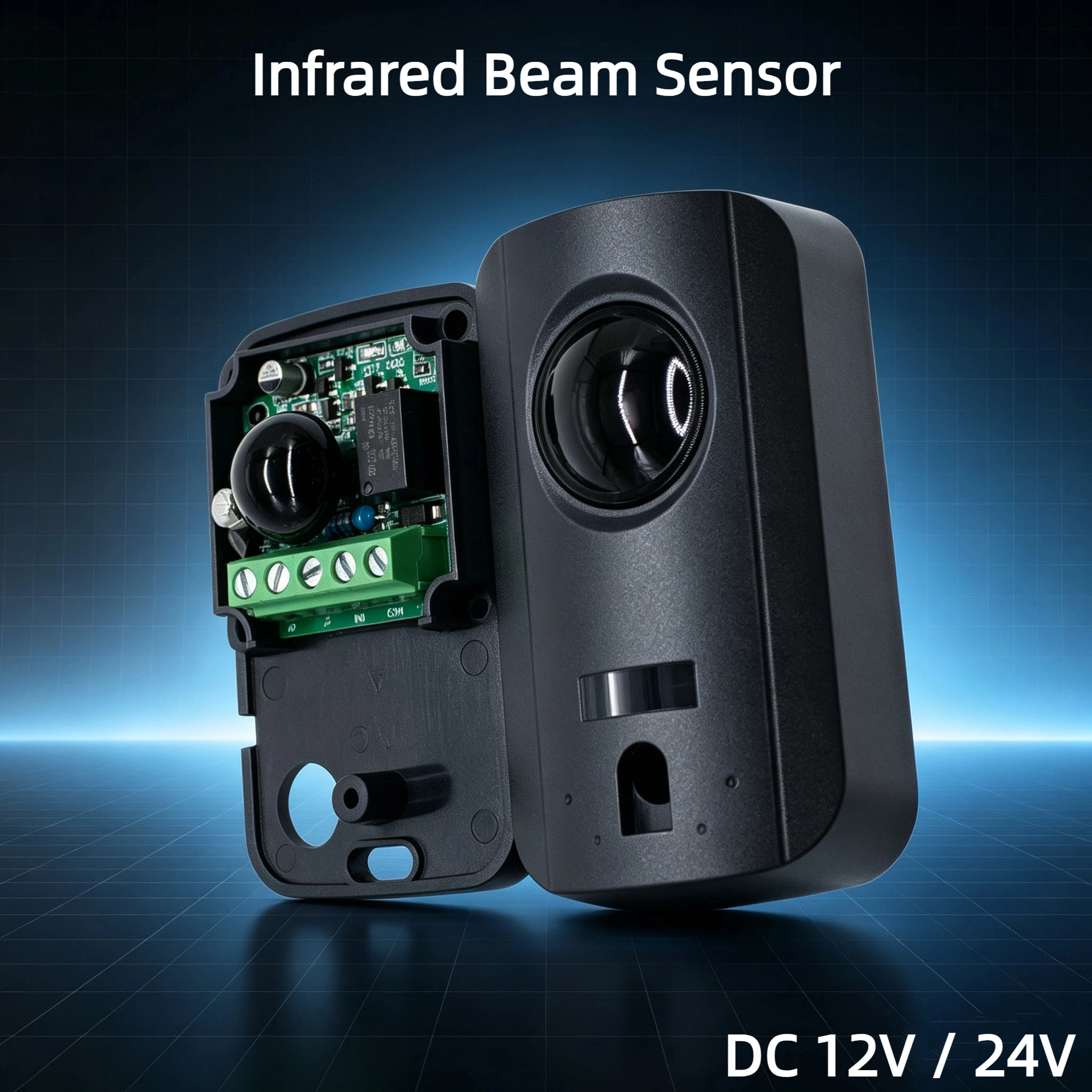Waterproof Active Photoelectric Single Infrared Beam Sensor Barrier Detector for Gate Door Window Burglar Alarm