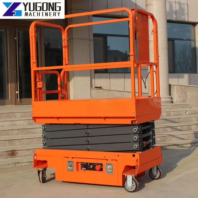 YG YG Hydraulic Semi-Automatic Scissor Lift Platform Self Propelled Electric Elevating Man Lift Platform Two Person Elevator