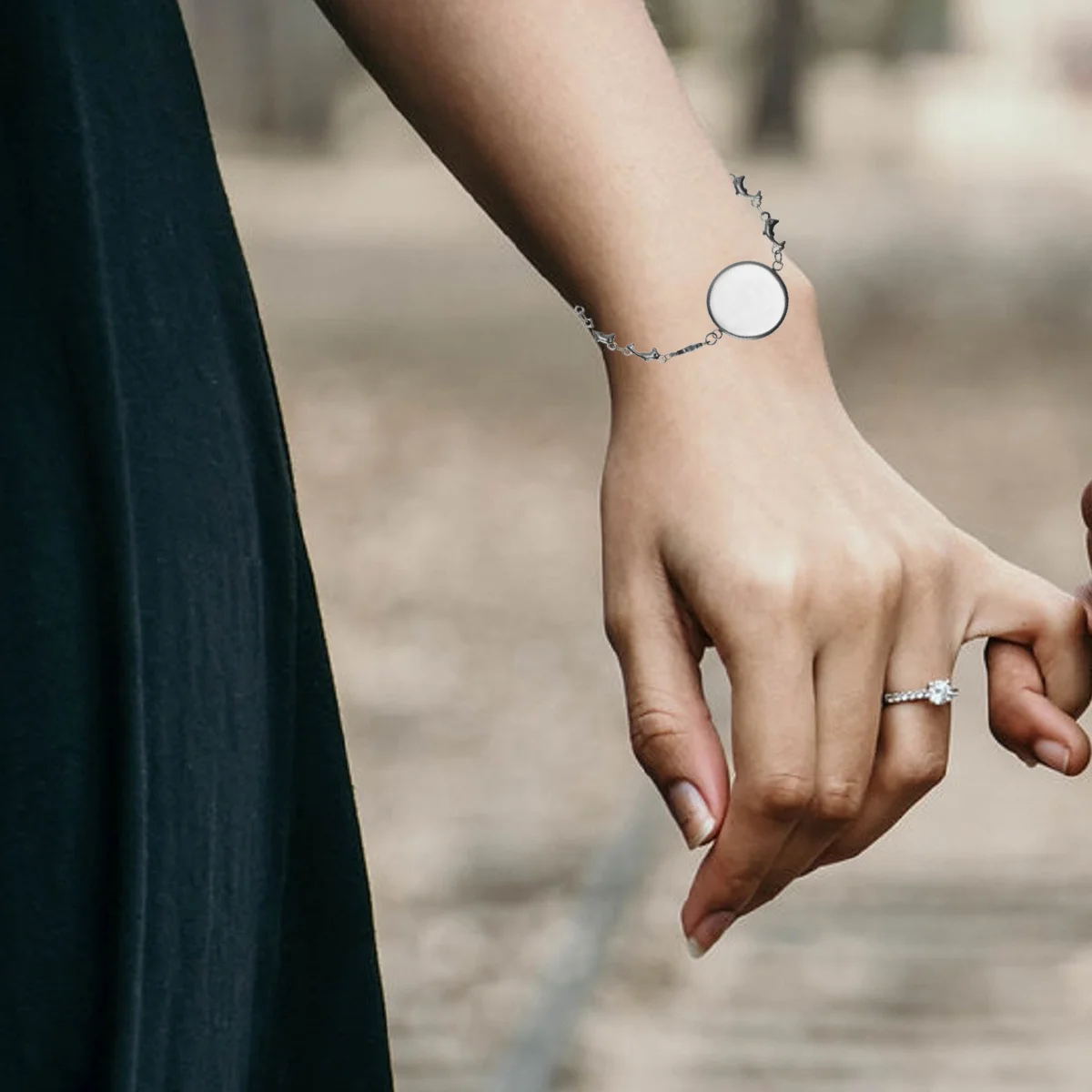 

10Pcs Stainless Steel Bracelet Base Plate 20Mm Silver DIY Jewelry Making Kit for Women Dolphin Design Pendant Wristband Craft