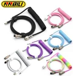 3M Custom Type C USB Detachable gaming machine keyboard Spiral Coiling cable Wire  Aviator Desktop Computer Aviation Connector