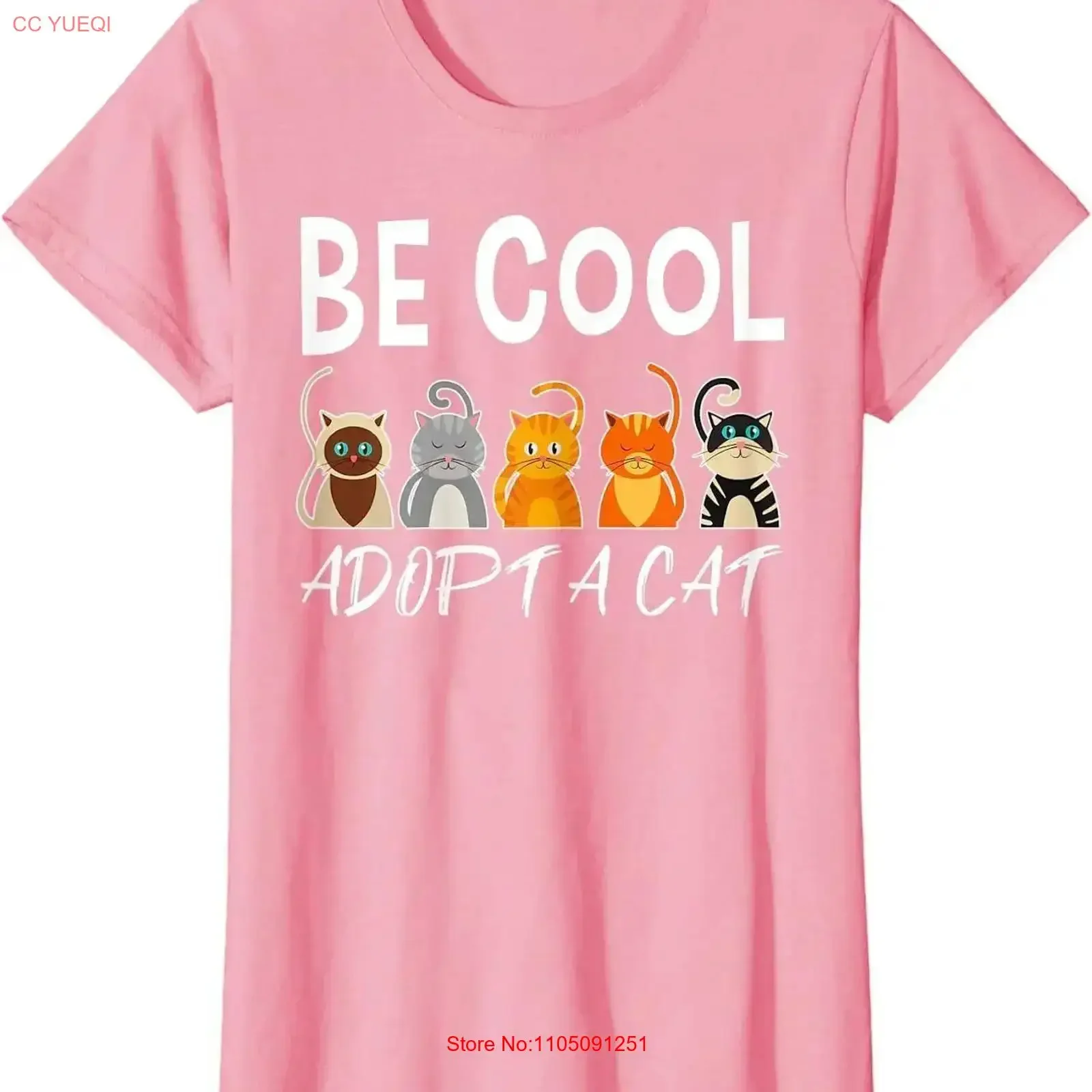 

Футболка Adopt a CaT Rescue Adoption Love, женская винтажная стираная уличная одежда с круглым вырезом, дышащая, стильная, удобная