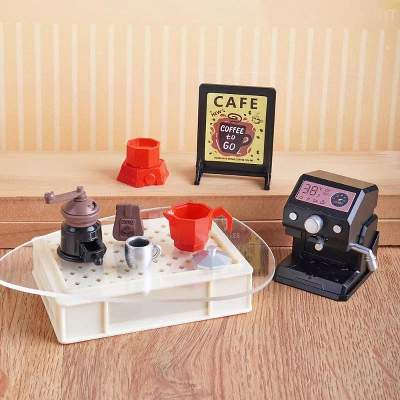 

[J] Miniature Coffee Machine Cup Models Kitchen Utensils Baking Oven Dollhouse Furniture Play Home Kitchen Toy Gift