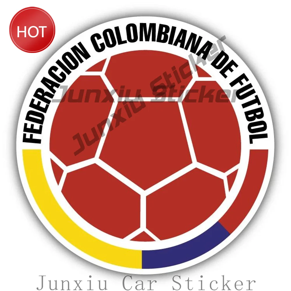 Colombia Retro Soccer Football Sticker For Car Window And Laptop Football Theme Decal For Soccer Fans And Sports Enthusiasts