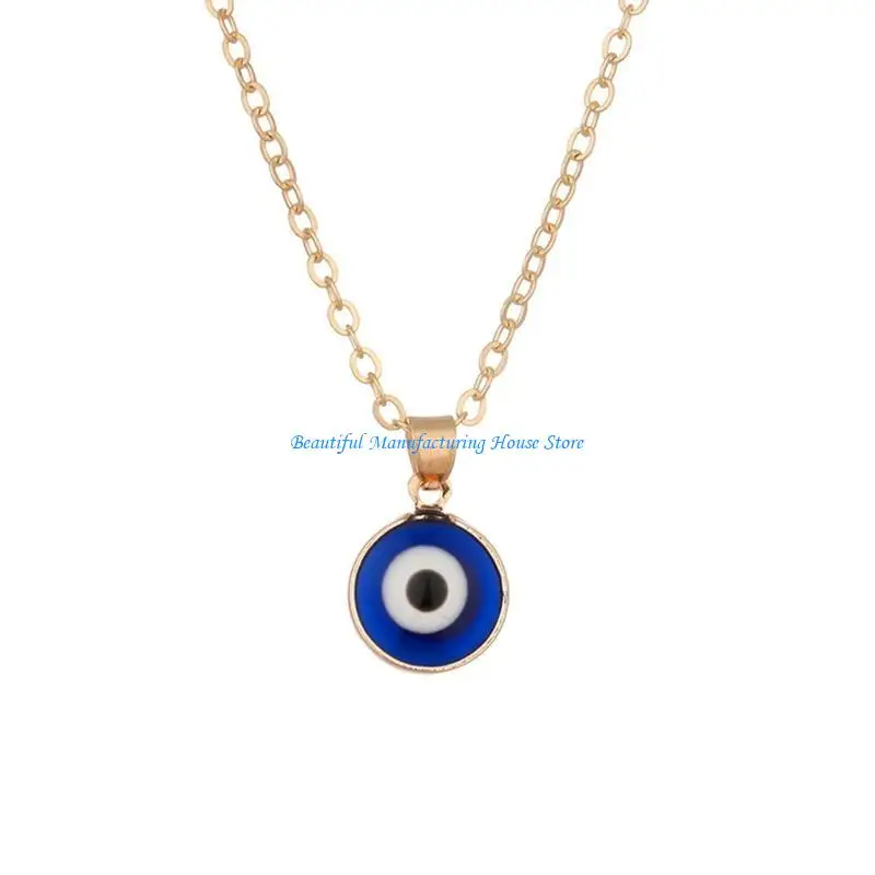 E56A Lucky Blue Eye Necklace for Evil Eye Pendant Necklace Turkish for Evil Eye for Protection and Blessing for Men Women