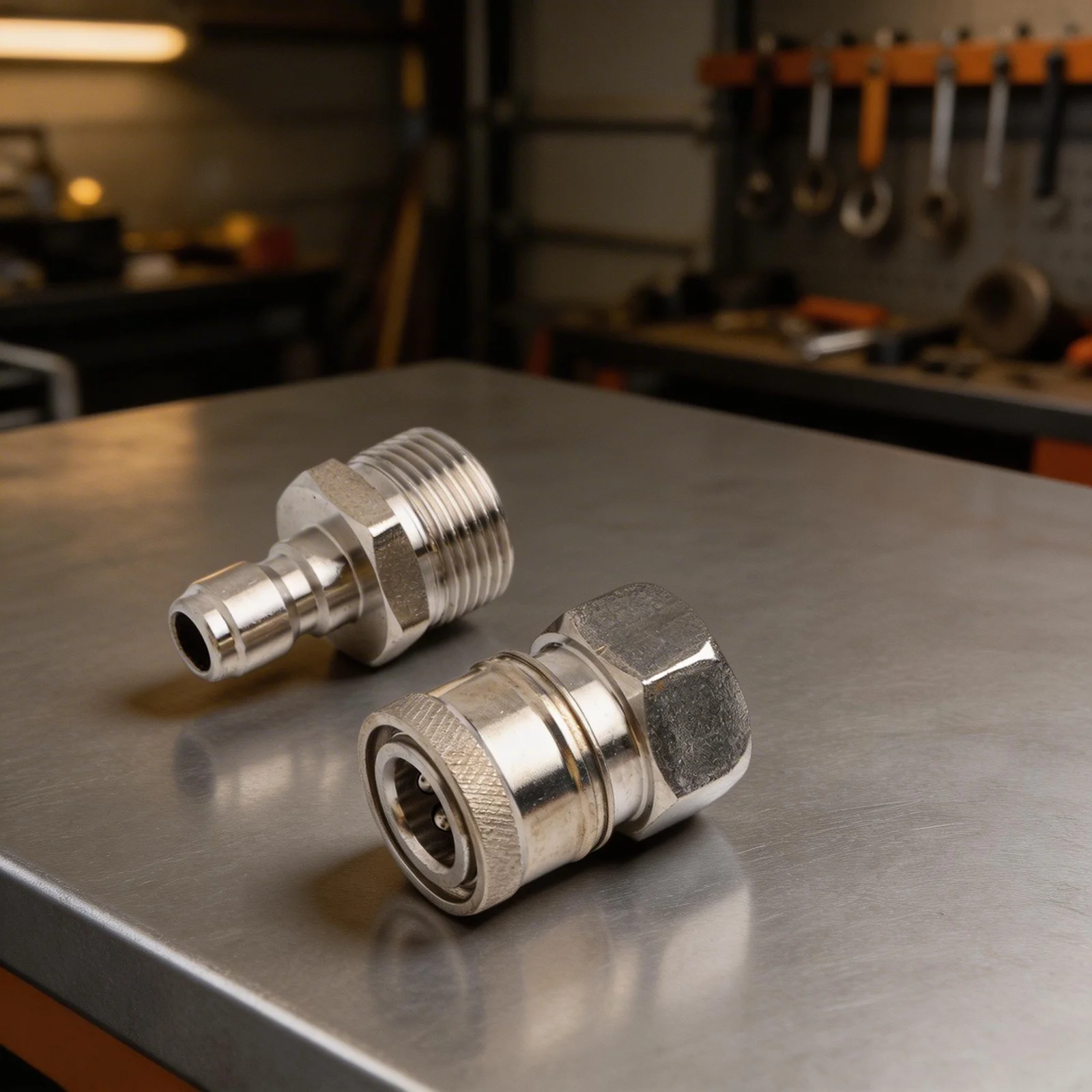 Stainless Steel Pressure Washer Quick Connector 22*1 5 with Leak Resistant Design for High Pressure Cleaning Tasks
