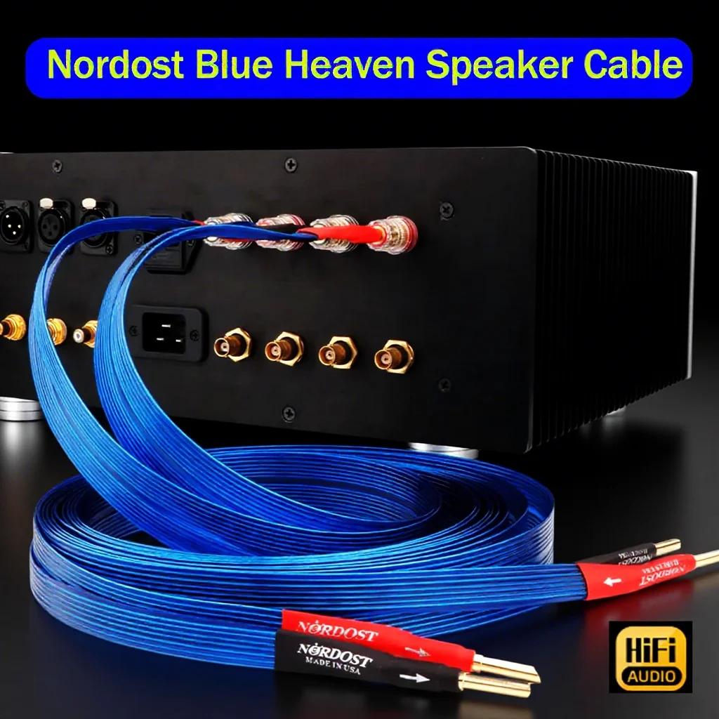 

Кабель для колонок Nordost Blue Heaven, кабель для колонок Hi-Fi, аудиокабель для звуковых частот, семейный усилитель, штепсельная вилка типа «банан» для штепсельной линии 3 м