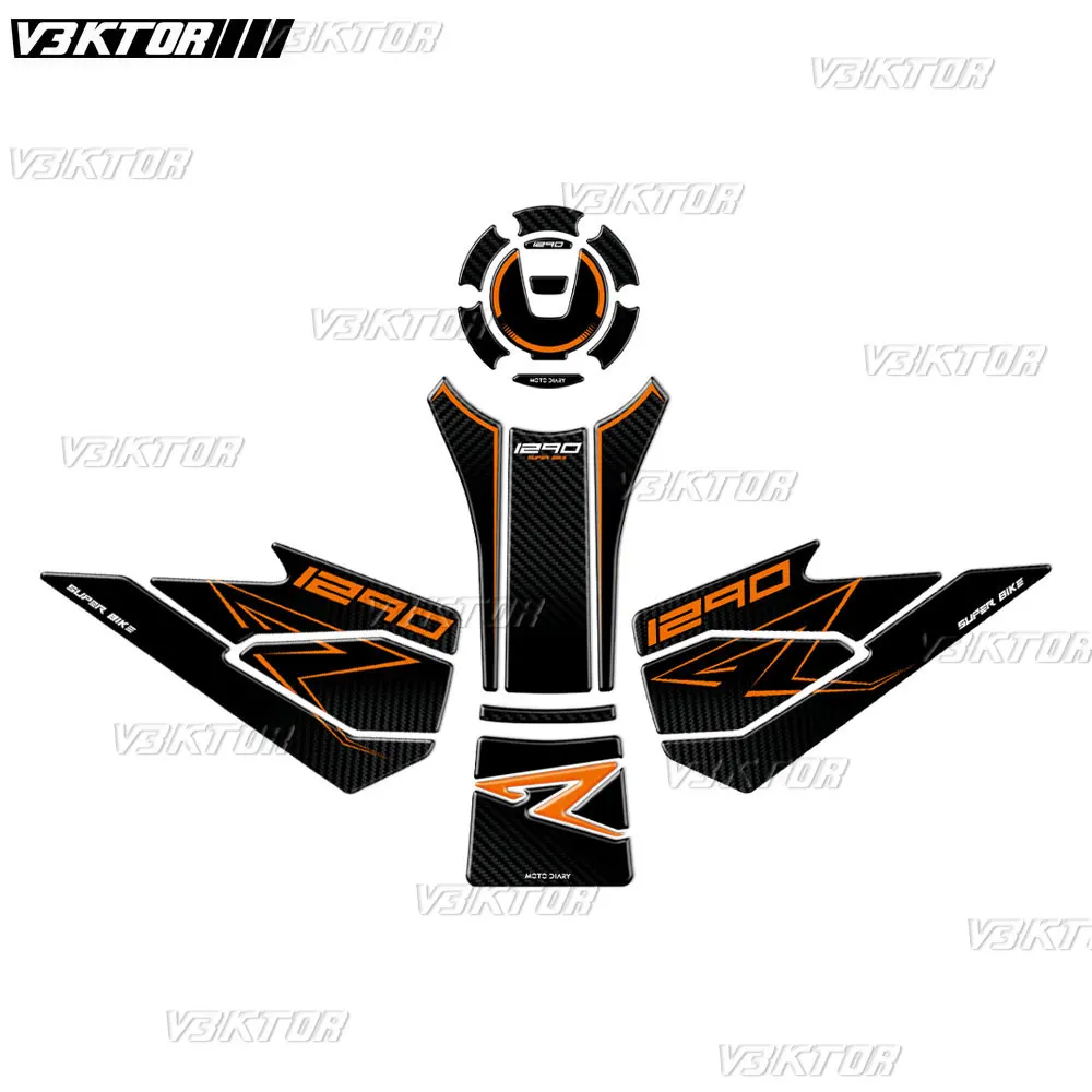 3D Hars Tank Pad Stickers Motorfiets Brandstoftank Bescherming Decals Voor Ktm 1290 Super Duke R 2020-2023 2022 2021