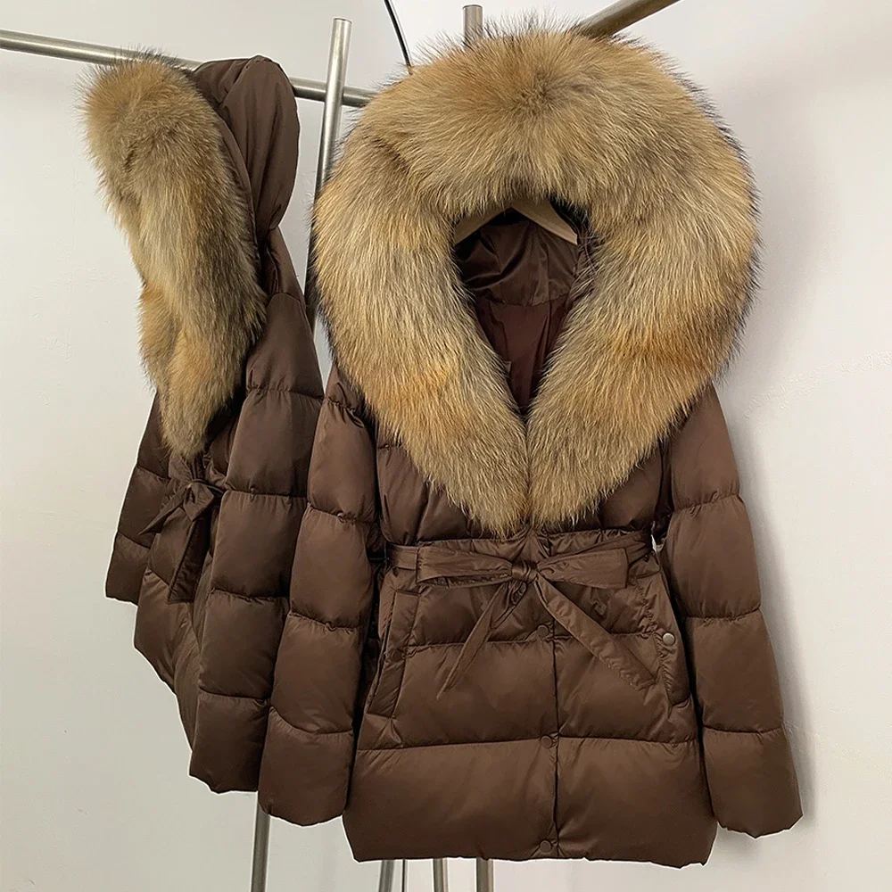 Down Jacket Women Duck Down Coat Femme Lightweight Padded Jackets Real Fur Coat Puffer Jacket Woman New in Coats & Jackets