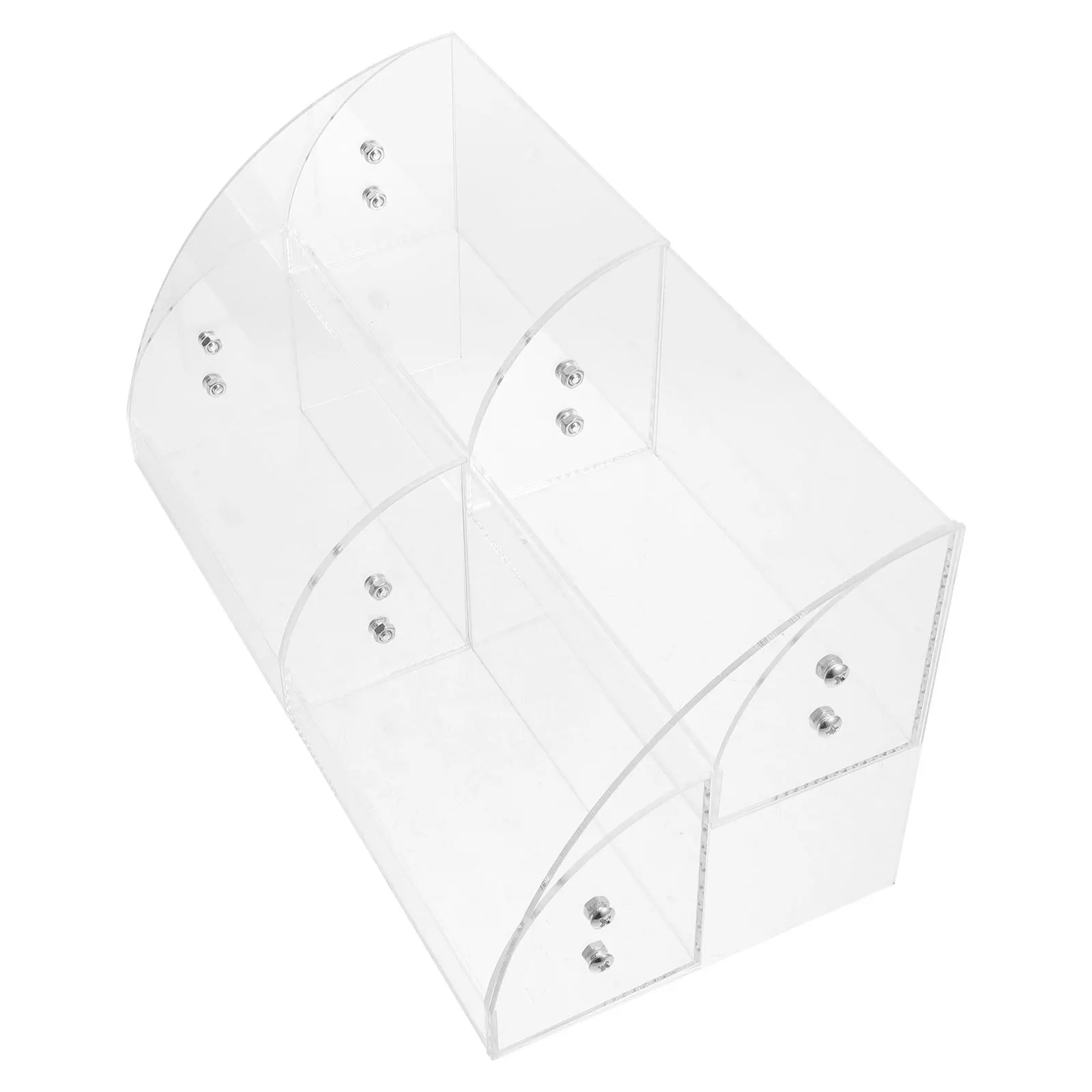 

Clear Acrylic Makeup Organizer Box 2 Tier Vanity Storage Container Facial Mask Holder Desktop Skincare Bathroom