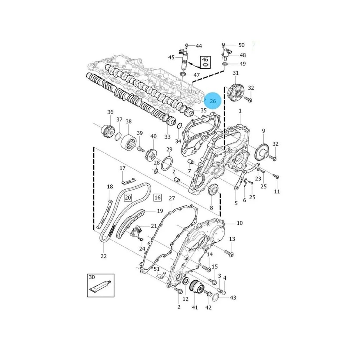 LR025790 30711314 прокладка крышки ГРМ двигателя для VOLVO S60 S80 V60 V70 XC60 XC70 XC90 2007-2016 31251345