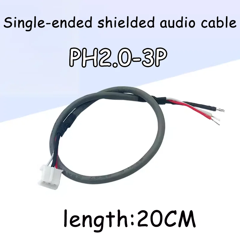 

5PCS PH2.0-3P single-head shielded cable audio cable spacing 2.0mm 3-pin cable power amplifier board accessory length 20cm
