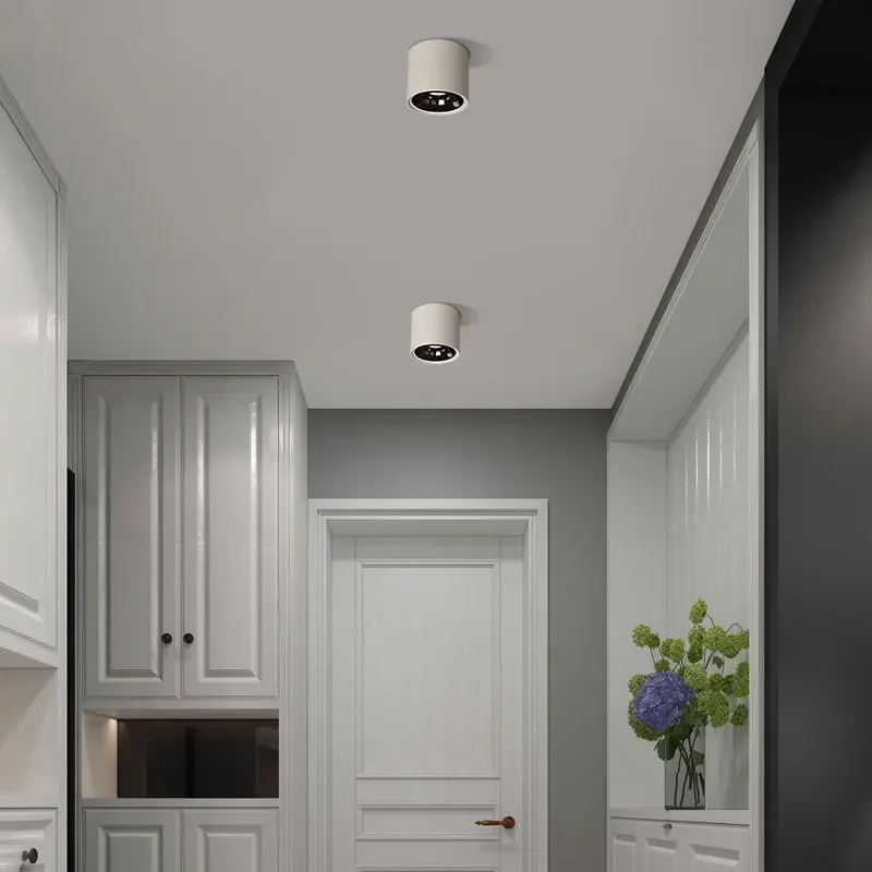 Nordic Modern Downlight Living Room Kitchen LED Ceiling Spotlight Three Light Color Conversion LED Downlight Indoor Lighting