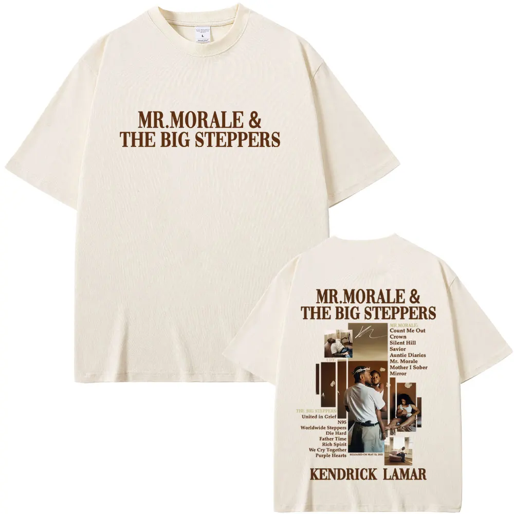 Kendrick Lamar Mr Morale & The Big Steppers T-shirt Men Hip Hop Fashion Pop Music T Shirts Men's Casual Cotton Vintage T-shirts