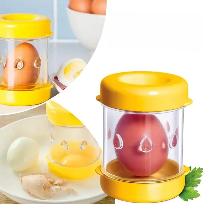 Household Egg Shell Peeler Quick Egg Shell Remover Automatic Separation Gadget for Boiled Eggs Tea Eggs Shelling Prep