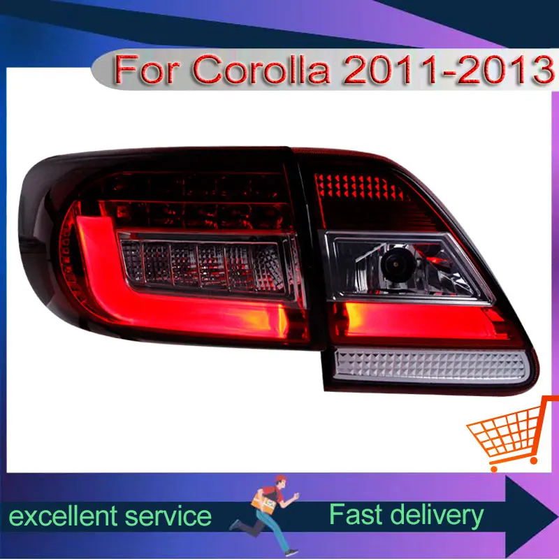 Car Styling per Toyota 2011-2013 Corolla fanale posteriore aggiornamento DRL luce posteriore LED segnale di svolta freno retromarcia accessori Auto