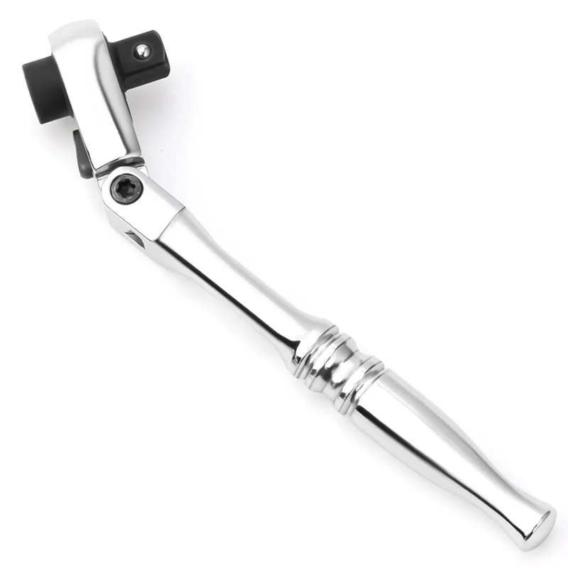 HGFLE-1/4 Ratchet Wrench, 2 In 1 Mini Ratchet - Socket And Bit Ratchet, 72 Teeth Reversible, 1/4 Ratchet Bent