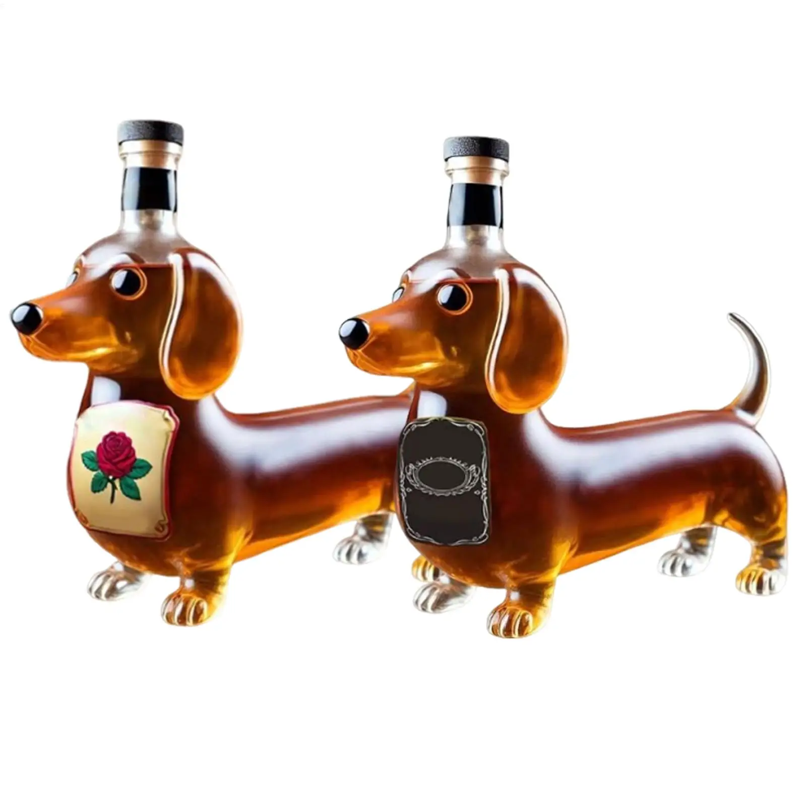 Leere Whiskyflasche in Dackel-Form, Alkohol-Dekanter für Bar, Geburtstagsfeiern, Weinbehälter, Flaschenregal, Heimdekoration