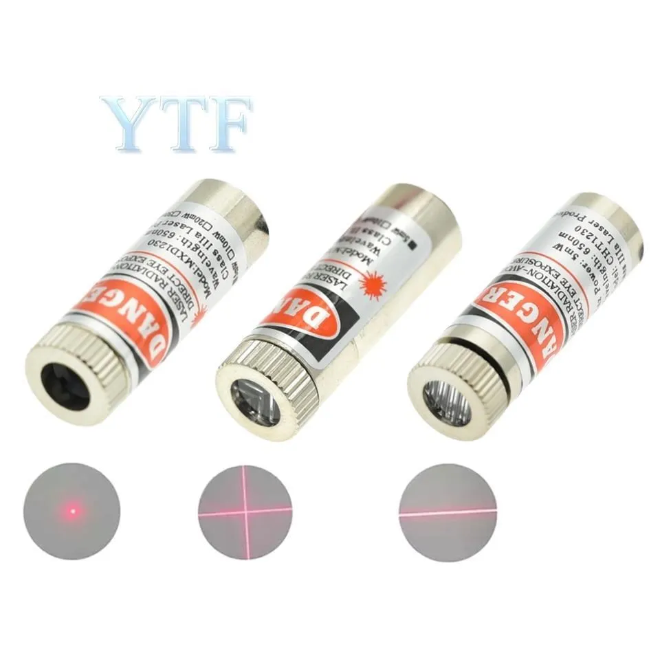 

650nm 5mW Red Point / Line / Cross Laser Module Head Glass Lens Focusable Focus Adjustable Laser Diode Head Industrial Class