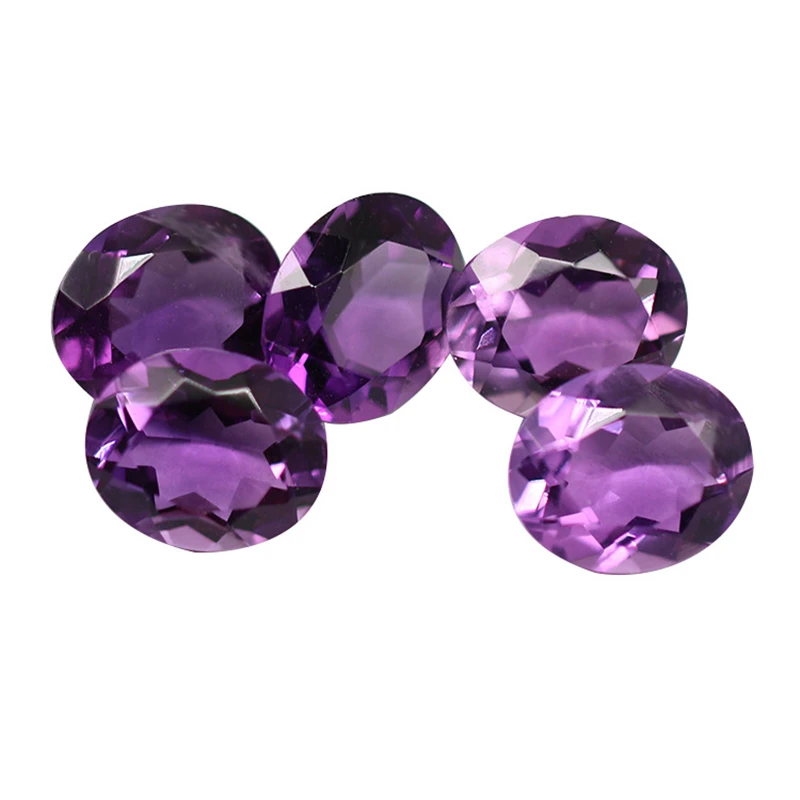 

Factory Wholesale 100% Real Natural Egg Shape Amethyst Gemstone Loose Gems Diy Material for Jewelry