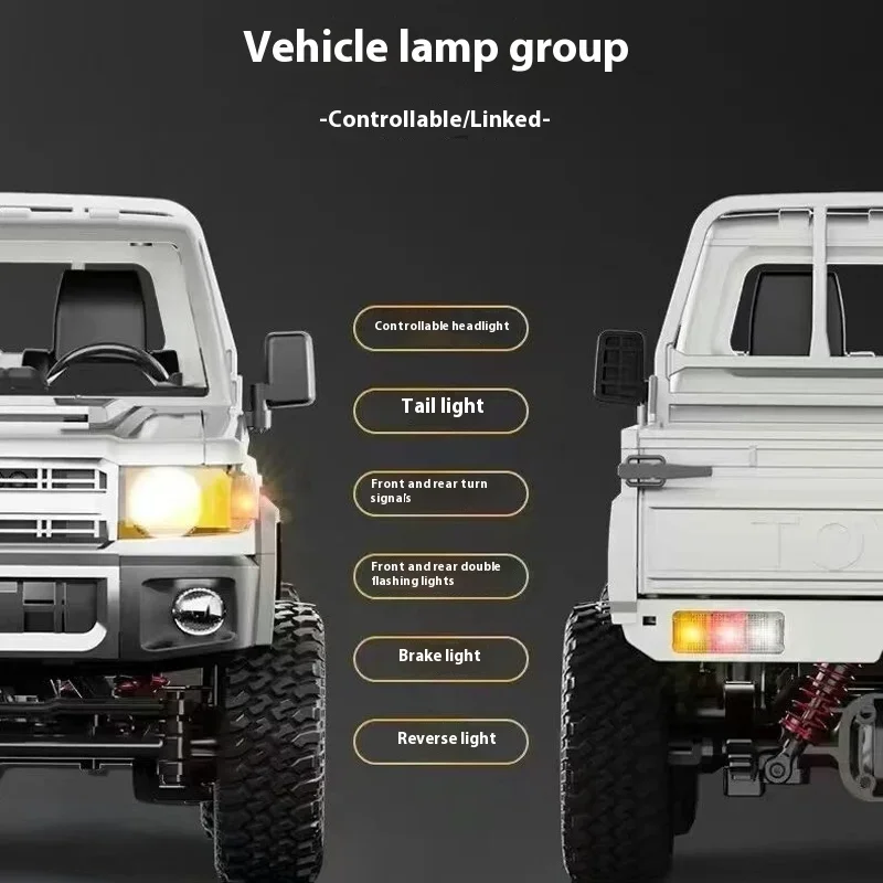 Mn82ใหม่ชุดไฟรถยนต์มืออาชีพสำหรับ1:12 mobil RC ย้อนยุคพร้อมไฟ LED การจำลอง Lc79 4WD แบบเด็กชายโมเดลของเล่นผู้ใหญ่ของขวัญ