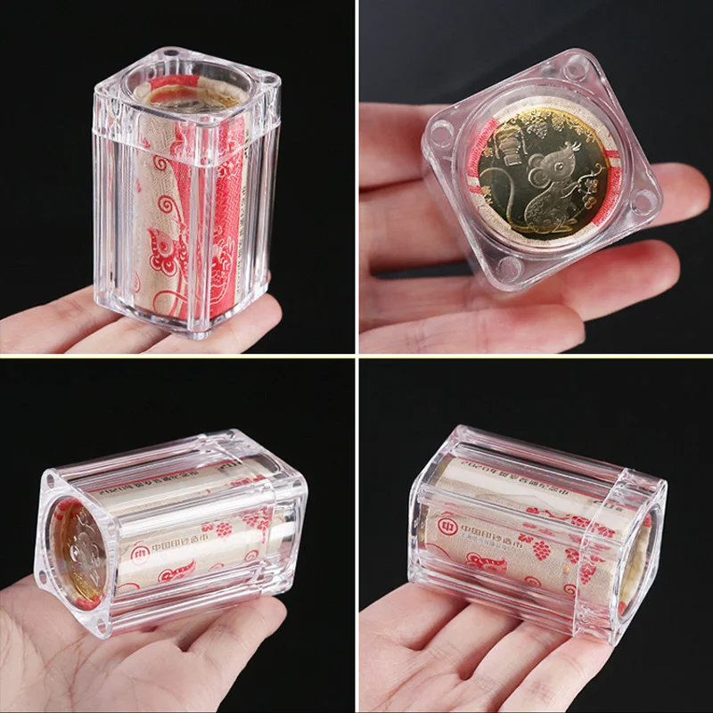 240Pcs 27mm Coin Capsules Clear Round Coin Protectors Transparent Acrylic Coin Case Reusable Protective Collection Supplies