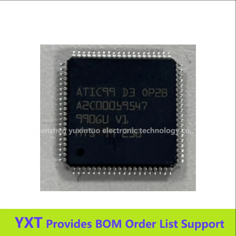 

Original ATIC99 D3 A2C00059547 OP2B ATIC99D3 0P2B For automotive computer board chip QFP80 Car Performance IC Chip