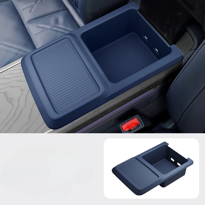 

For Zeekr 9X central control Armrest box storage box silicone pad