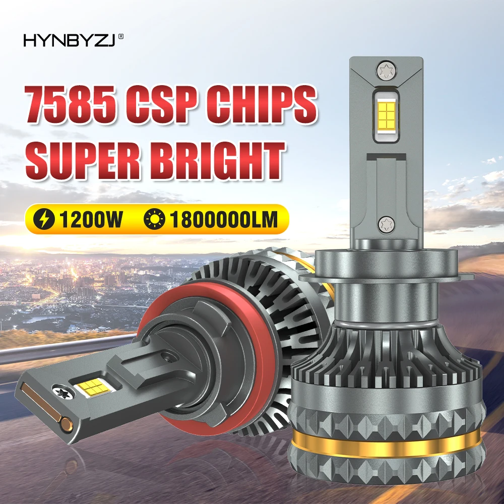 

HYNBYZJ H11 H7 Canbus H4 H1 LED H8 H9 9005 9006 9007 9008 9012 HB3 HB4 1200W Car LED Headlight Auto Fog Lamp LED Bulbs 6000K 12V