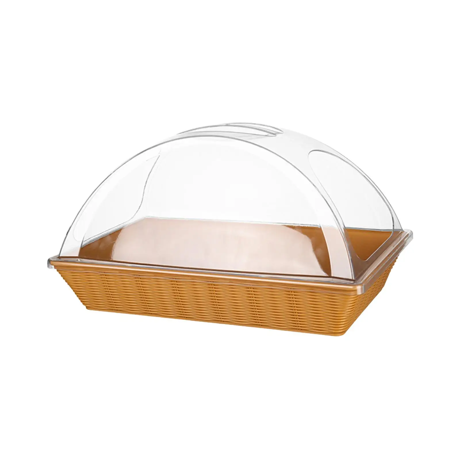 

Bread Basket with Clear Lid Decoration Versatile Serving Tray Dessert Tray for Restaurant Picnic Afternoon Tea Display Outdoor