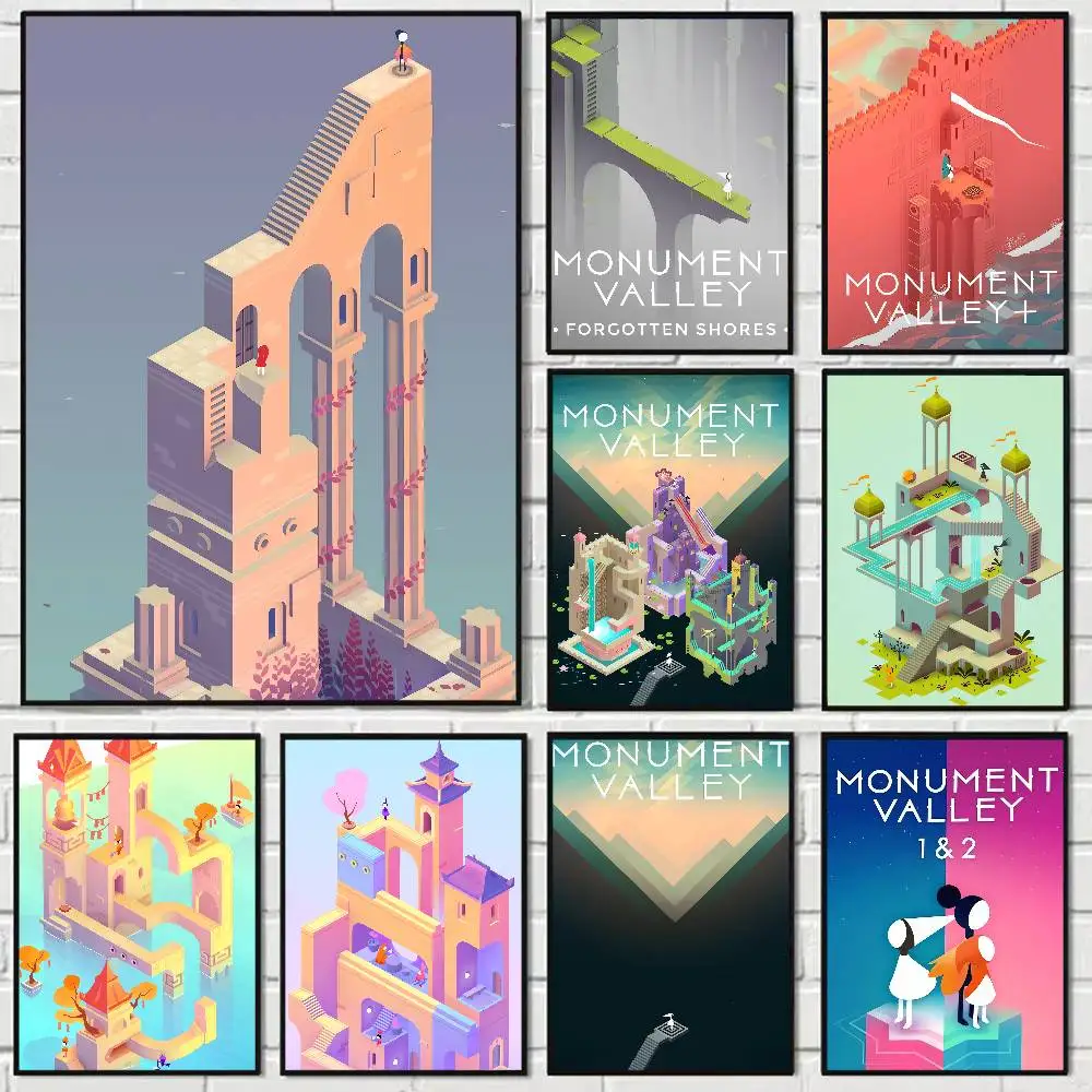 Game Monument Valley Anime Poster Wall Art For Home Bar Cafe Movie Theater Decor DIY Vintage Print For Un