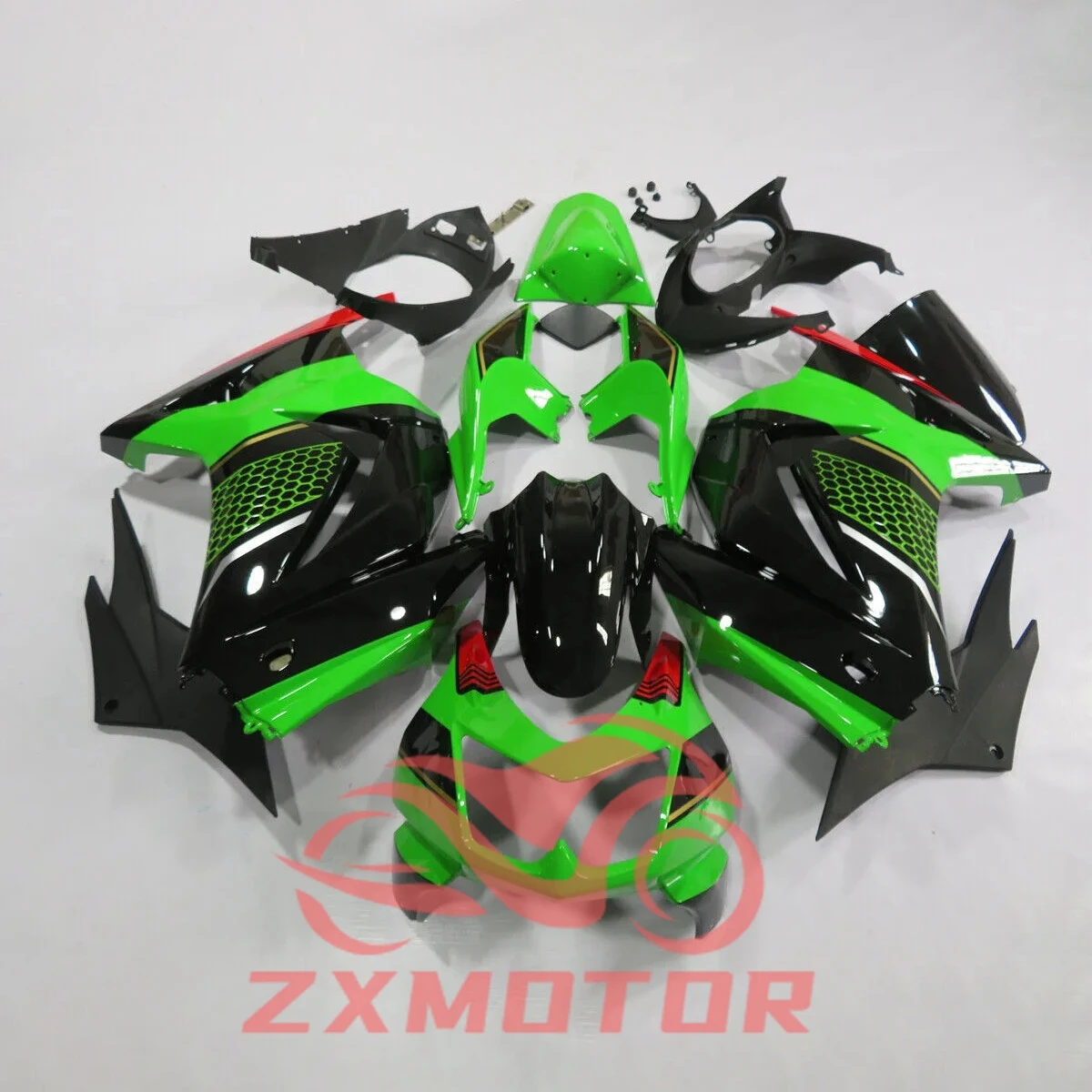 Race Fairng Body Kit for KAWASAKI NINJA250 2008 2009 2010 2011 2012 Free Custom Fairings Bodywork Set Motorcycle EX250R