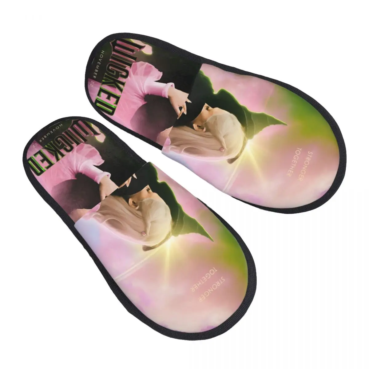 

Wicked Musical Movie 2025 Winter Cotton House Slippers Indoor Cozy Household Fur Slippers Slides Non-skid