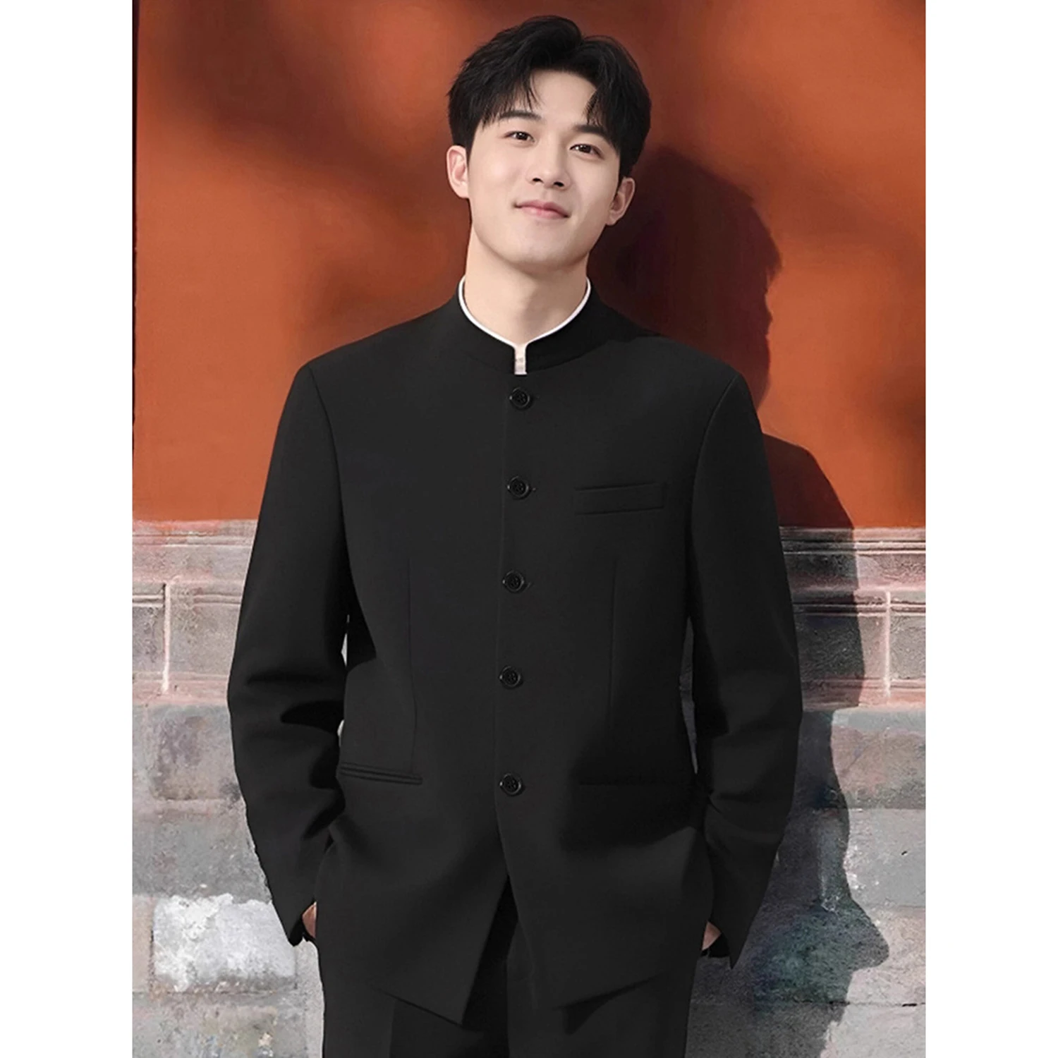 

Allingentle Black Man's Suits 2 Pieces Wedding Suit Sigle Breasted Blazer Pantsuit Business Man Formal Office Suit Customized