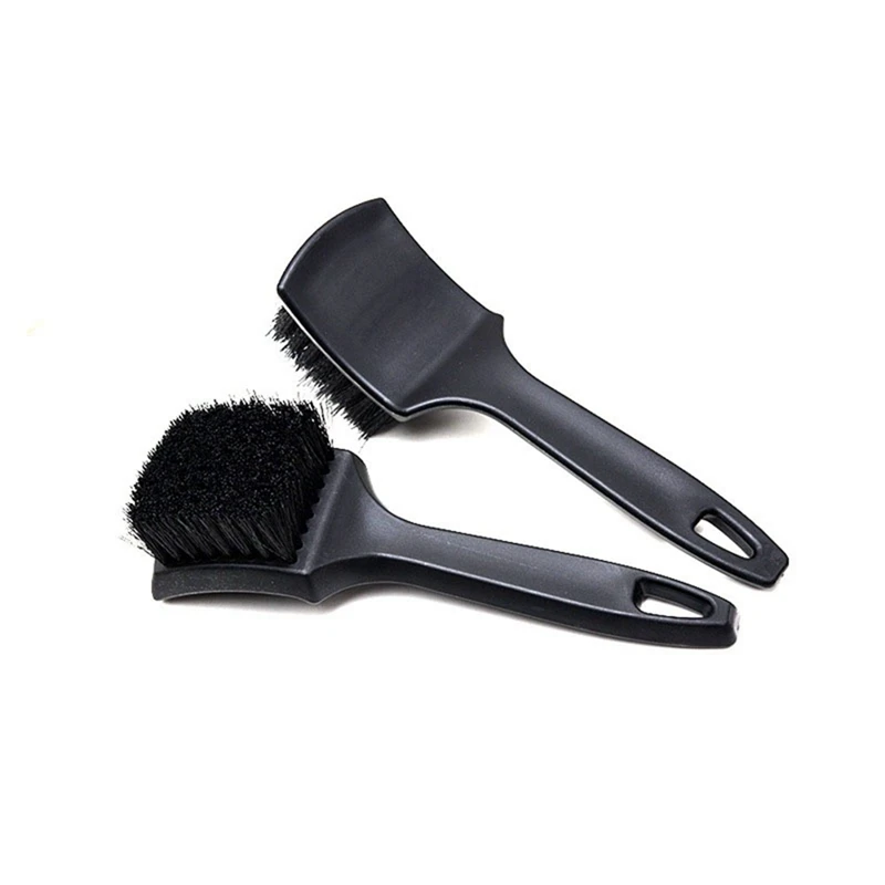 

2Pcs Auto Tire Rim Brush Wheel Hub Cleaning Brushes Car Wheels Detailing Cleaning Parts Black White Tire Washing Tools