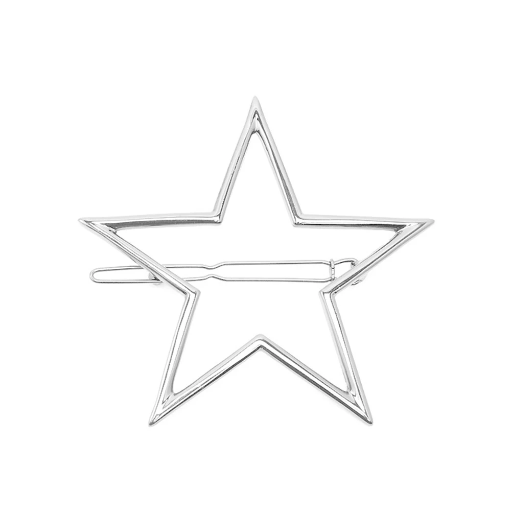 

3pcs Star Hair Clips Women Chic Metal Barrettes Hollow Star Shape Party Wedding Everyday Unique Fashion Gift Hair Accessories