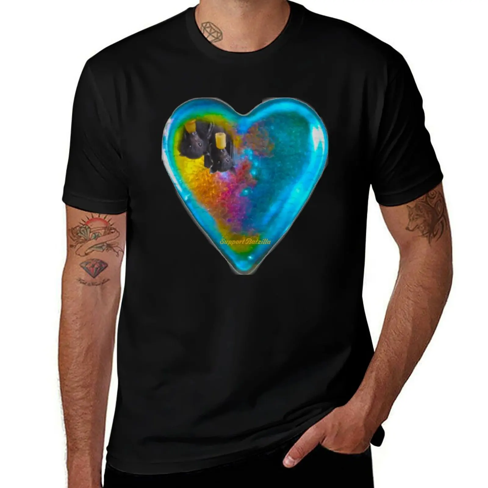 

Batzilla - Harry and Horatio Heart T-Shirt summer 2025 graphics shirts graphic T-shirt men