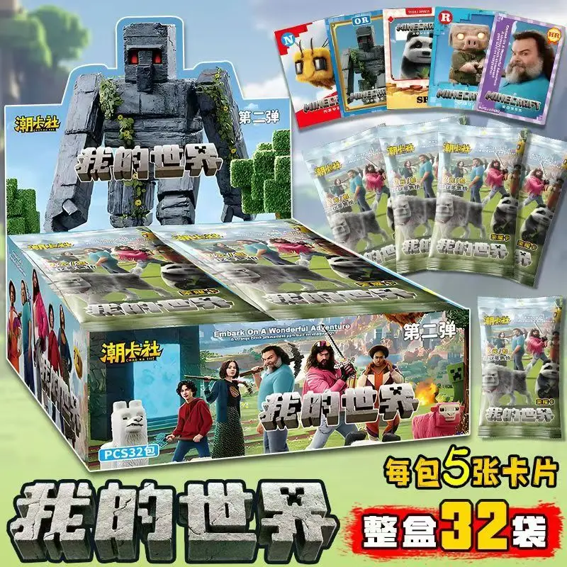 

Minecraft Card Your Hands Hold the World Journey and Traces Mario Game Peripheral Anime Collection Card Kids Toys Gift