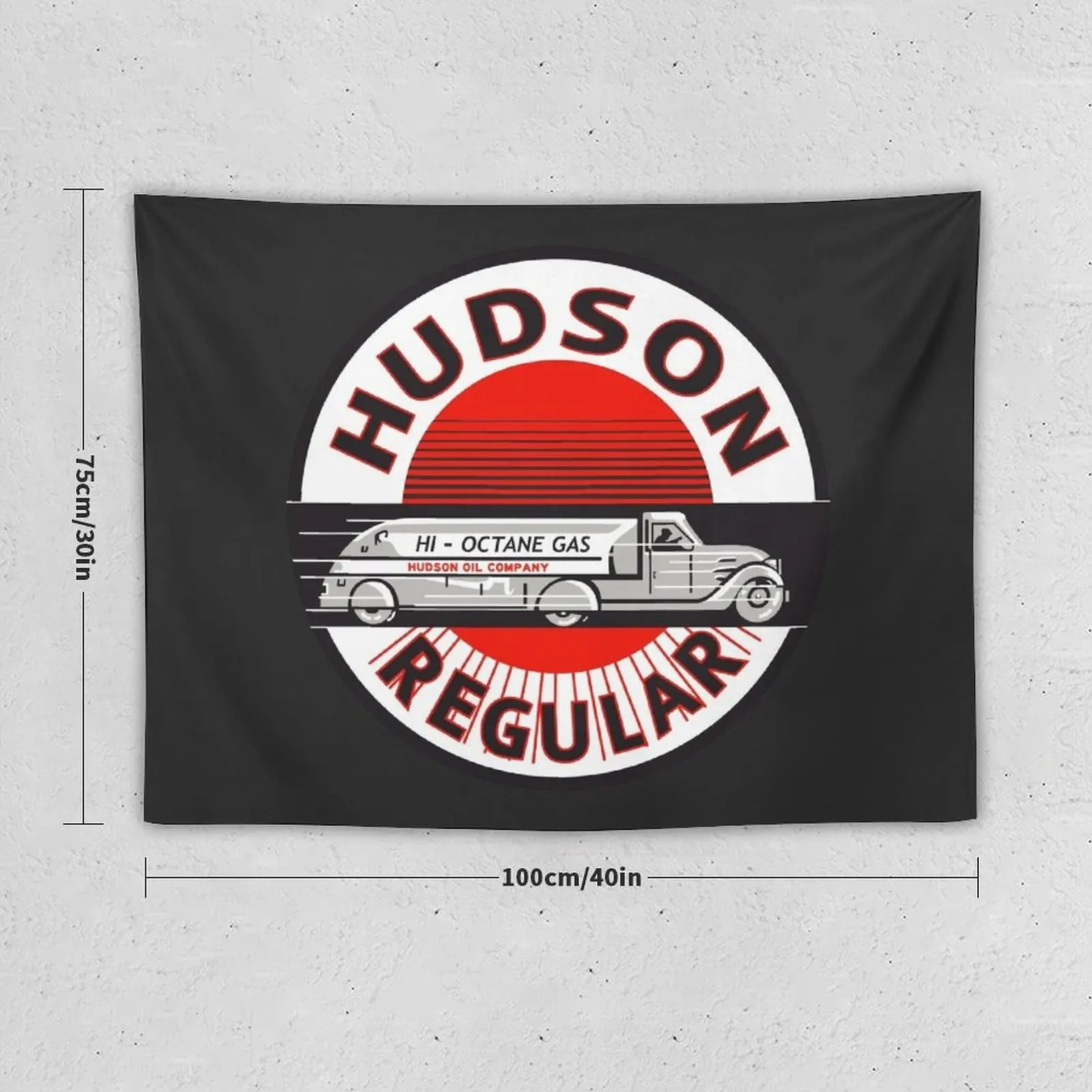 New Hudson Gasoline vintage sign Tapestry Organization And Decoration Wall Coverings Living Room Decoration Decoration Room