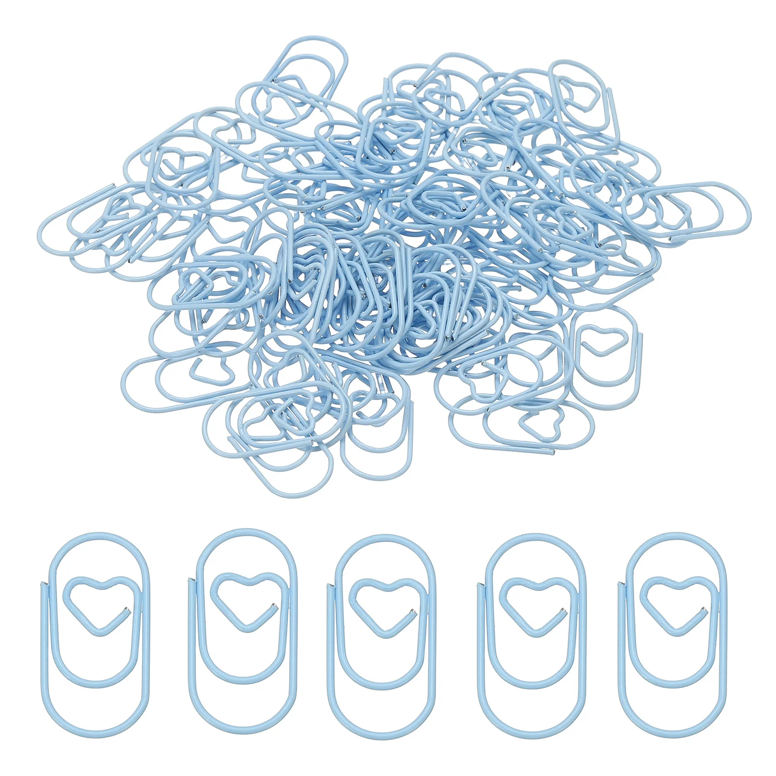 80Pcs Mini Metal Heart Paper Clip Rust-proof Durable Small Cute Bulk for Office Supplies Document Organization Binder Bookmarks