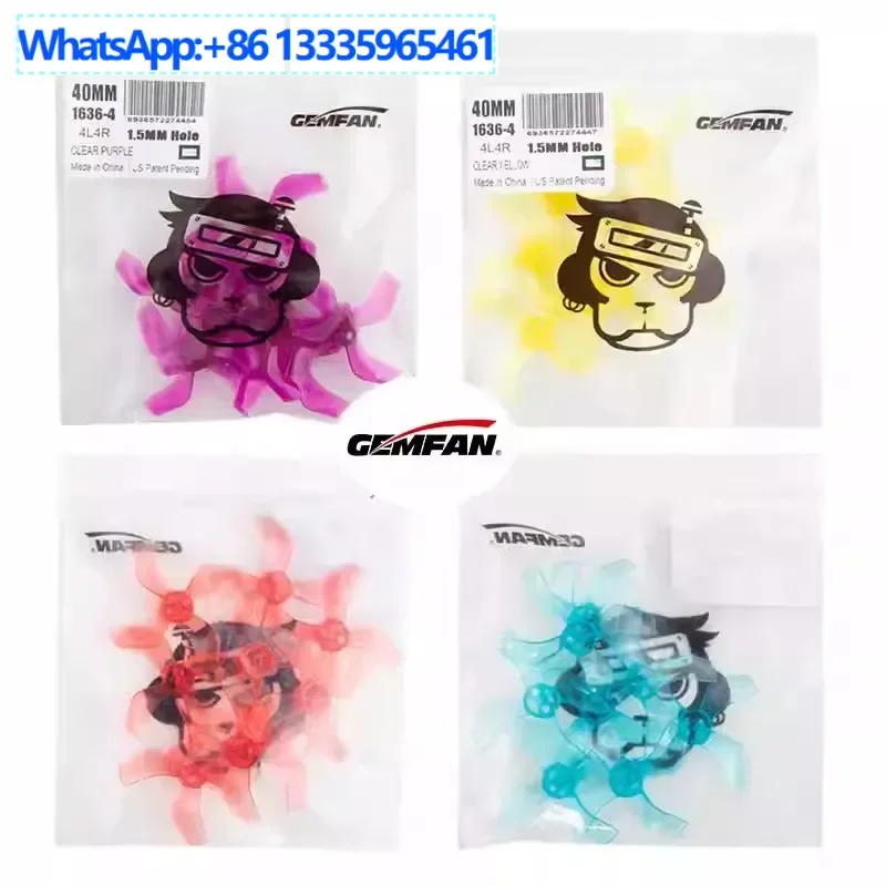 

10 шт. Gemfan 40 мм 3-лопастной 4-лопастной пропеллер 1635 1636 маленькое машинное весло для использования в помещении 1,6 дюйма весло